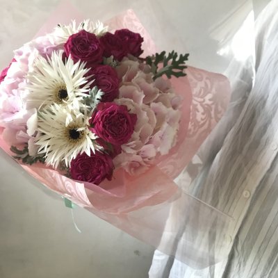 画像1: おまかせブーケ（ピンク）　3,000円
