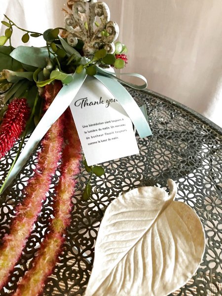 画像1: 【母の日限定商品】アートフラワーベル&リーフプレートセット（アーティチョーク） (1)