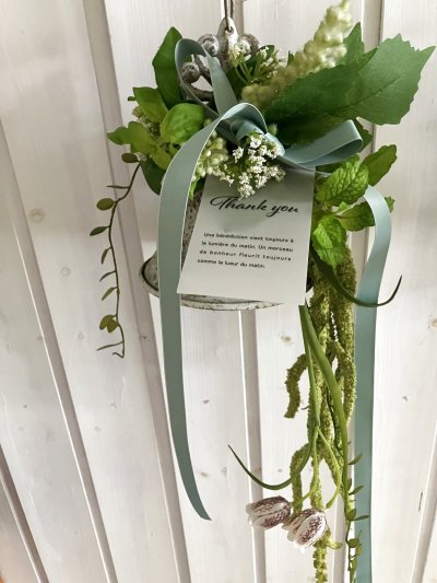 画像1: 【母の日限定商品】アートフラワーベル&リーフプレートセット（ハーブ）