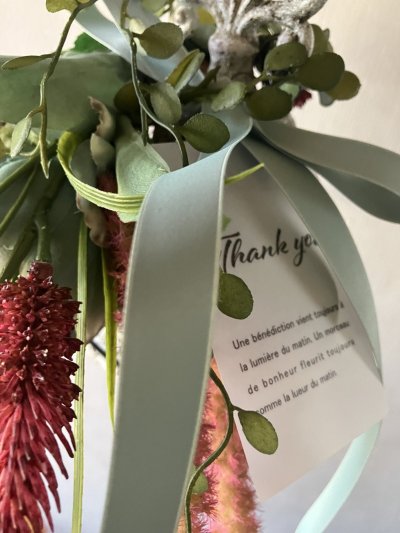 画像1: 【母の日限定商品】アートフラワーベル&リーフプレートセット(アーティチョーク)