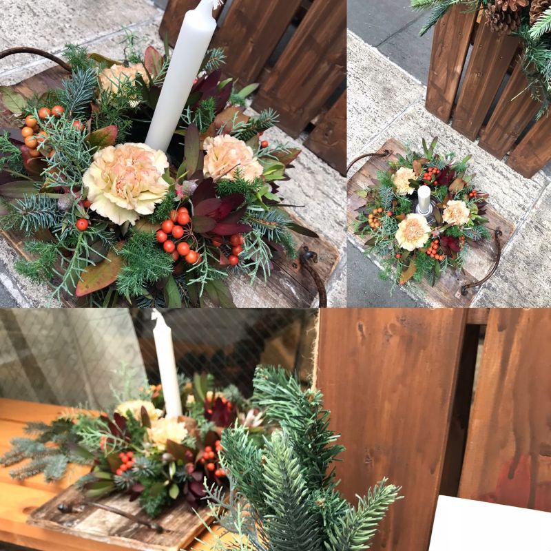 candle table wreath  lesson①